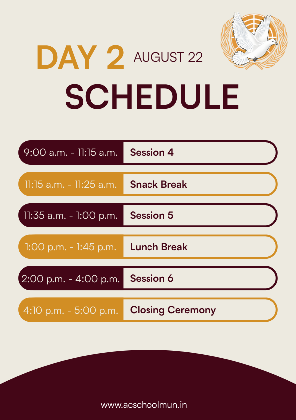 ACMUN 2026 Day 2 Schedule